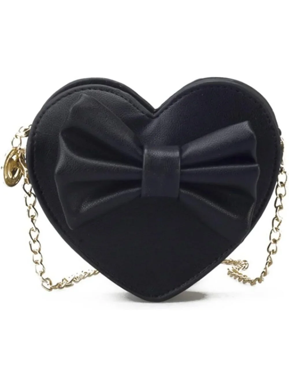 Adorable Heart-Shaped Crossbody Purse with Bowknot - Perfect Satchel for Little